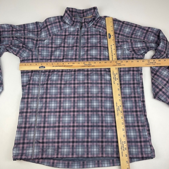Sunice Weather Women's Size XL 1/4 Zip Pullover Windbreaker Pink Plaid *Read - Picture 5 of 8